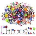110PCS Assorted Body Jewelry Piercing Set