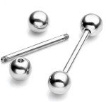 Colorful 12pc Stainless Steel Tongue Ring Set