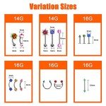 110PCS Assorted Body Jewelry Piercing Set