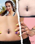 Clear CZ Belly Button Rings - Surgical Steel