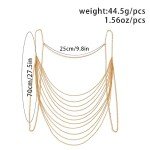 Gold Multi-Layered Tassel Body Chain Jewelry