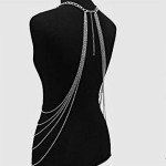 Silver Body Chain Crossover Jewelry for Women