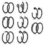 24 Pack CZ Stainless Steel Nose and Lip Rings