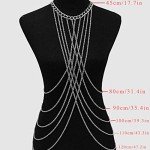 Silver Body Chain Crossover Jewelry for Women