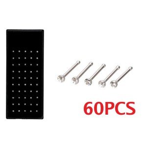 60PC Silver CZ Nose Rings and Studs Set