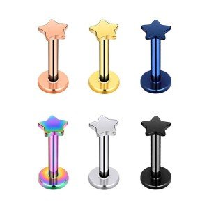 24 Pack CZ Stainless Steel Nose and Lip Rings