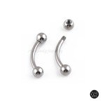 G23 Titanium Ball Curve Barbell Eyebrow Ring