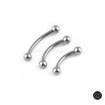 G23 Titanium Ball Curve Barbell Eyebrow Ring