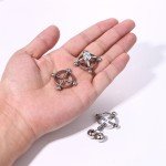 6 Pcs Non-Piercing CZ Stainless Steel Nipple Rings