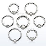 Handmade Steel Captive Bead Ring Septum Earrings
