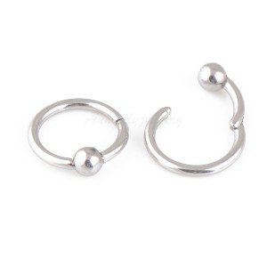 Hinged Ball Closure Captive Bead Nose Ring