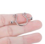 Dangle Non-Piercing Stainless Steel Nipple Rings