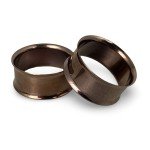 Chocolate Gold Steel Double Flare Tunnel Plugs