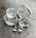Double Flare Flat Glass Ear Plugs – Pair