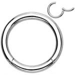 Hinged Septum Clicker Nose Ring - 18G, 16G, 14G