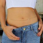 Sparkling Rhinestone Waist Chain for Beach Days