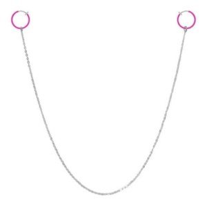Fuchsia Non-Piercing Nipple Chain Jewelry