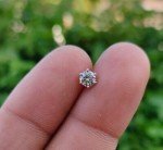 Natural Diamond 14K Yellow Gold Nose Pin