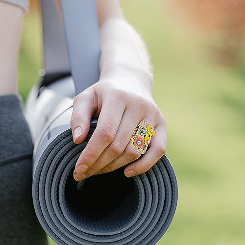 Enamel Flower Square Cocktail Party Ring for Women