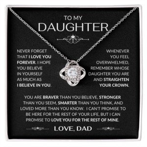 Love Knot Necklace for Daughter from Dad