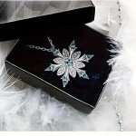 Sparkling Snowflake Pendant Necklace with Zirconia