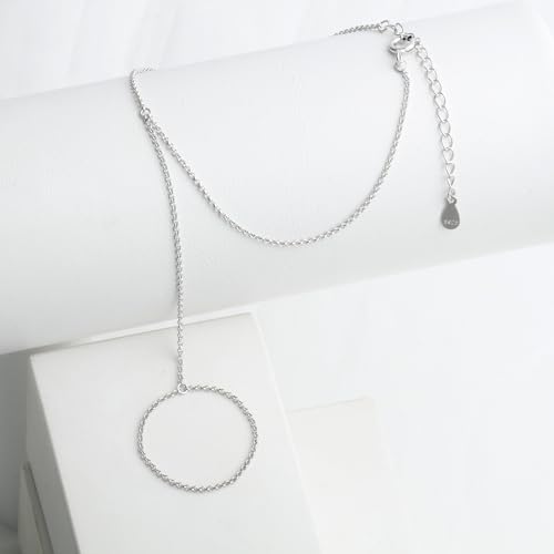 Sterling Silver Hand Chain Bracelet for Women, Adjustable