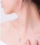 Sterling Silver Cat Pendant Necklace for Women