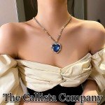Titanic Blue Heart of the Ocean Pendant Necklace