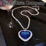 Titanic Blue Heart of the Ocean Pendant Necklace
