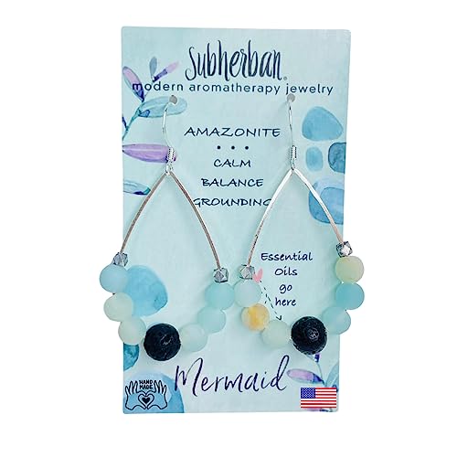 Mermaid Aromatherapy Hoop Earrings with Essential Oils