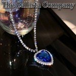 Titanic Blue Heart of the Ocean Pendant Necklace