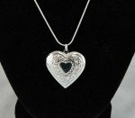 Sterling Silver Heart Locket Necklace, 18