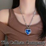 Titanic Blue Heart of the Ocean Pendant Necklace