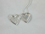 Sterling Silver Heart Locket Necklace, 18