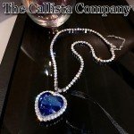 Titanic Blue Heart of the Ocean Pendant Necklace