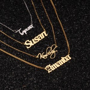 Personalized Sterling Silver Name Necklace Pendant