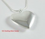 Sterling Silver Heart Locket Necklace, 18