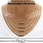 925 Sterling Silver Box Chain Necklace - Italy