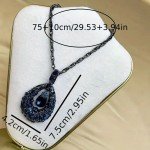 Vintage Teardrop Pendant Necklace with Zirconia
