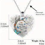 Heart-Shaped Butterfly Pendant Necklace for Women