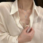 Double Layer Butterfly Pendant Necklace