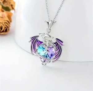 Sterling Silver Dragon Pendant Necklace