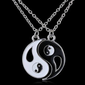 Yin Yang Friendship Pendant Necklaces - 2 Pieces