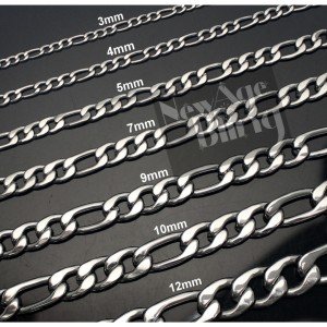 Stainless Steel Figaro Chain Necklace for Everyone