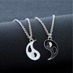Yin Yang Friendship Pendant Necklaces - 2 Pieces