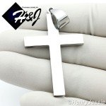 Men's Silver Box Link Necklace with Cross Pendant