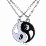 Yin Yang Friendship Pendant Necklaces - 2 Pieces