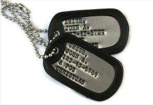 Personalized Debossed Military Dog Tags - USA Made