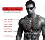 Men's Silver Box Link Necklace with Cross Pendant