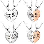 Couple's Heart Matching Necklace - Lilo & Stitch